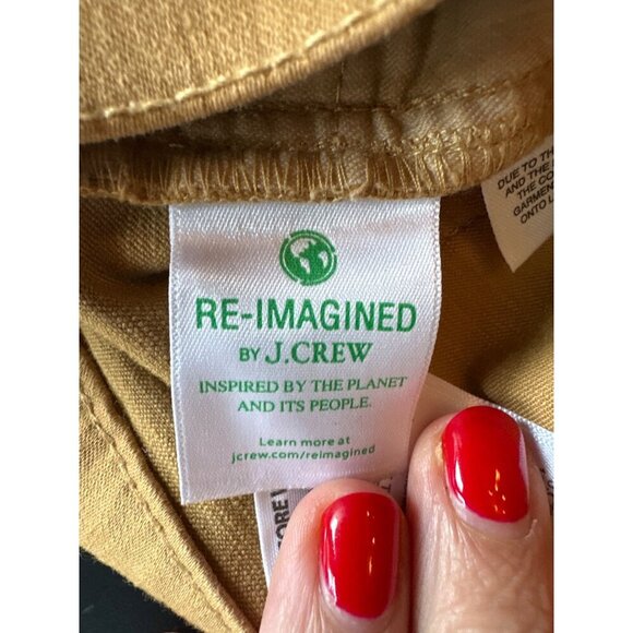 J.Crew Womens 9" Billie Demi Boot Crop Pants Size 27 Cotton Blend Beige - Picture 7 of 7